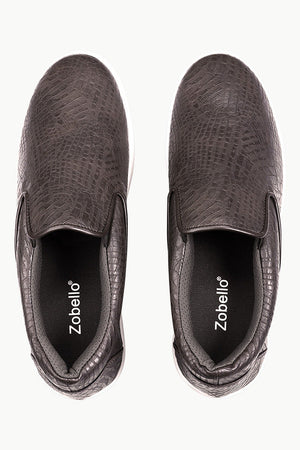 Faux Leather Loafer Plimsolls