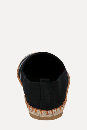 Black And Grey Stripe Espadrilles