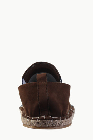 Faux Leather Top Suede Espadrilles