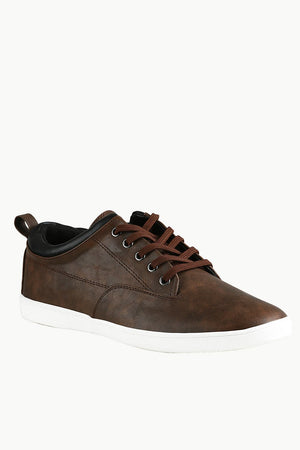 Faux Leather Urban Plimsolls