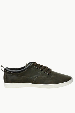 Faux Leather Urban Plimsolls