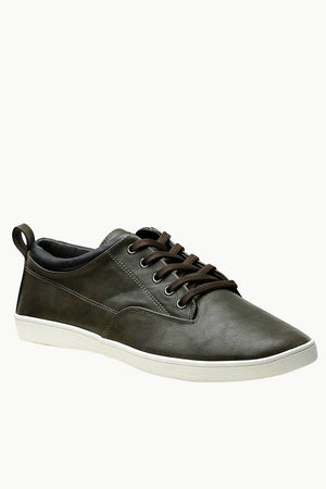 Faux Leather Urban Plimsolls