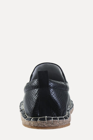 Textured Faux Leather Espadrilles