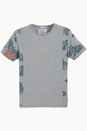 Contrast Block Crew Neck Tee
