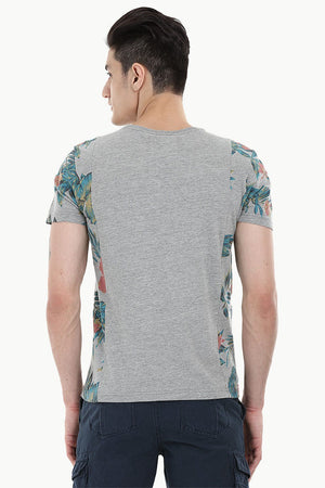 Contrast Block Crew Neck Tee