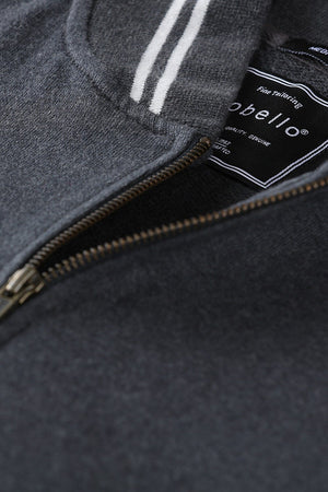 Full Zipper Charcoal Varsity Jacket