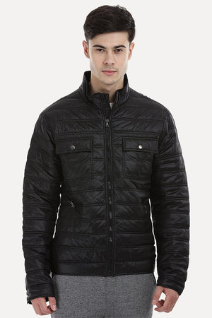 Full Zipper Solid Padded Jacket