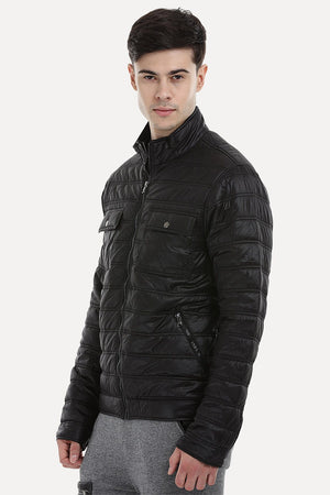 Full Zipper Solid Padded Jacket