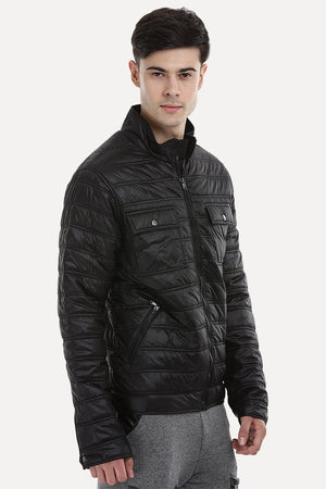 Full Zipper Solid Padded Jacket