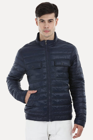 Full Zipper Solid Padded Jacket
