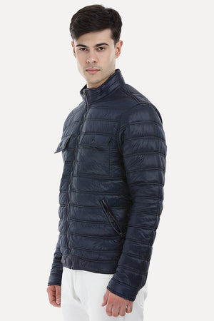 Full Zipper Solid Padded Jacket