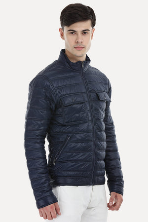 Full Zipper Solid Padded Jacket