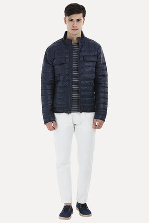 Full Zipper Solid Padded Jacket