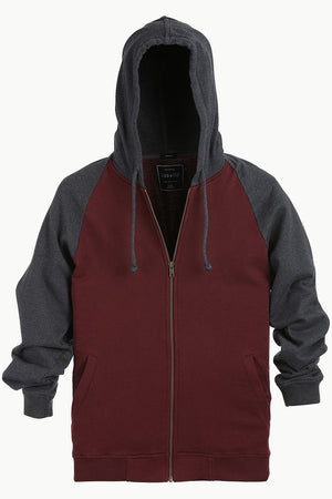 Full Zipper Raglan Hooded Jacket