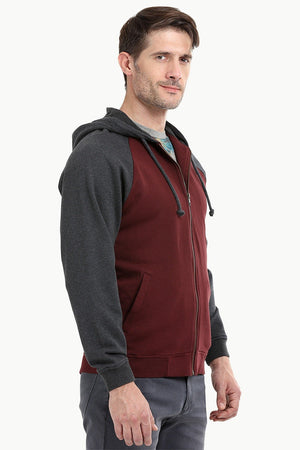 Full Zipper Raglan Hooded Jacket