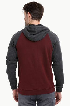 Full Zipper Raglan Hooded Jacket