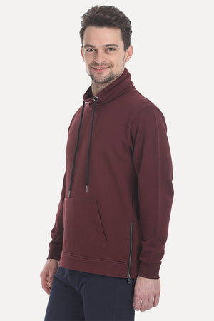 High Neck Fleece Sweatshirt