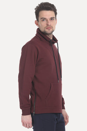 High Neck Fleece Sweatshirt