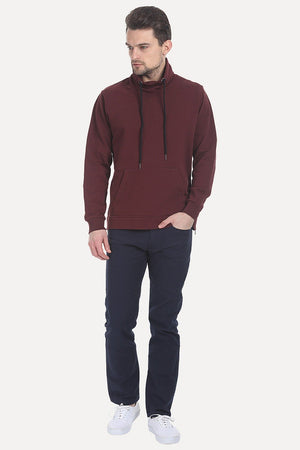 High Neck Fleece Sweatshirt