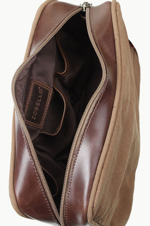 Solid Canvas And Genuine Leather Traveller Kit