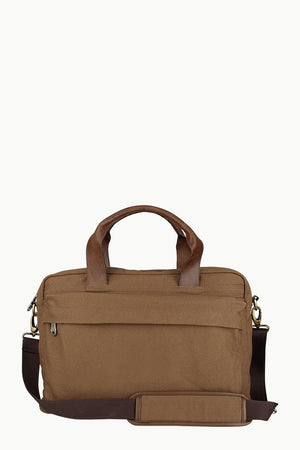 Solid Canvas Laptop Bag With Sling