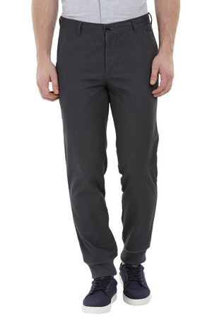 Grey Cuff Jogger Twill Pants