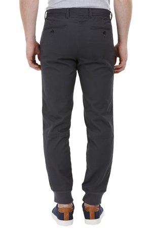 Grey Cuff Jogger Twill Pants