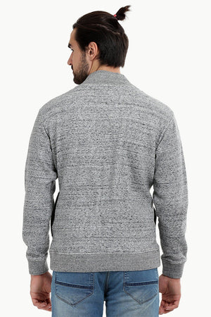 Heather Grey Zipper Fleece Jacket
