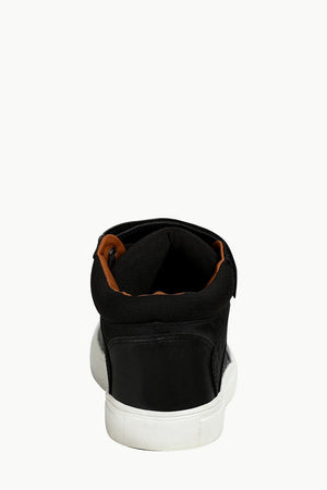 High Ankle Laced Black Plimsolls