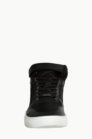 High Ankle Laced Black Plimsolls