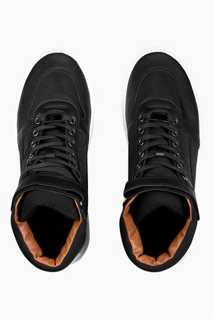 High Ankle Laced Black Plimsolls