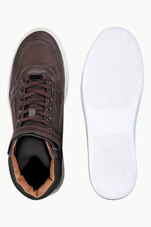 High Ankle Brown Laceup Plimsolls