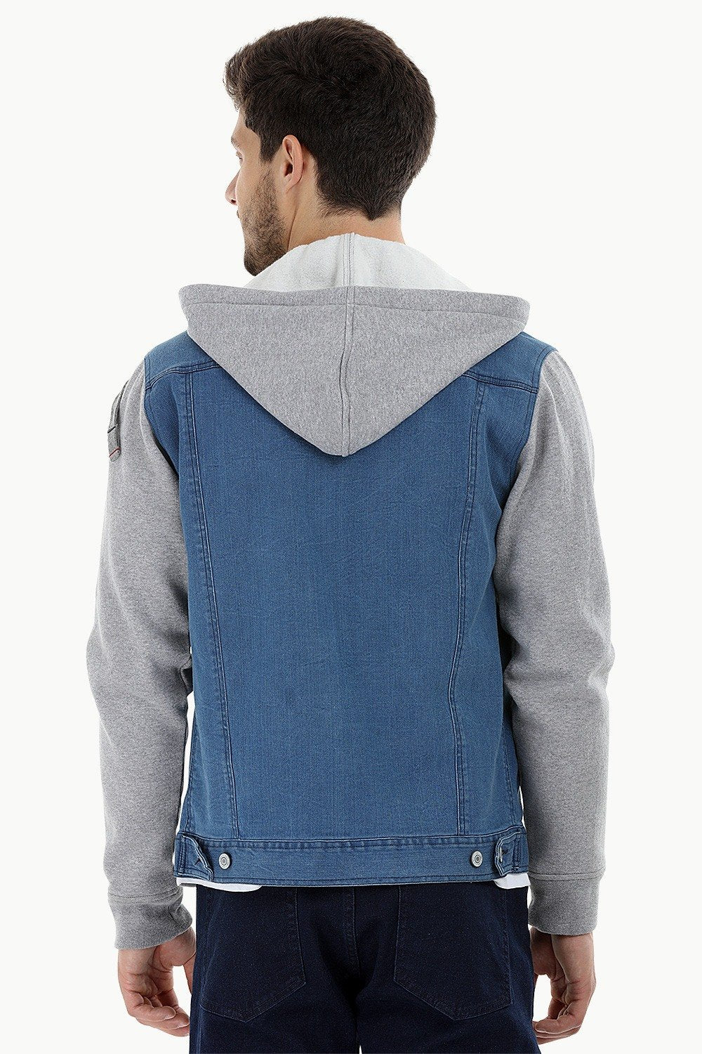 Urban Renewal Recycled Denim Sleeve Sports Hoodie Sweatshirt | Urban  Outfitters