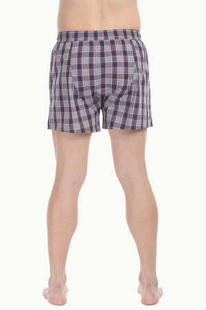 Patterned Boxers With Elastic Waistband And Buttons