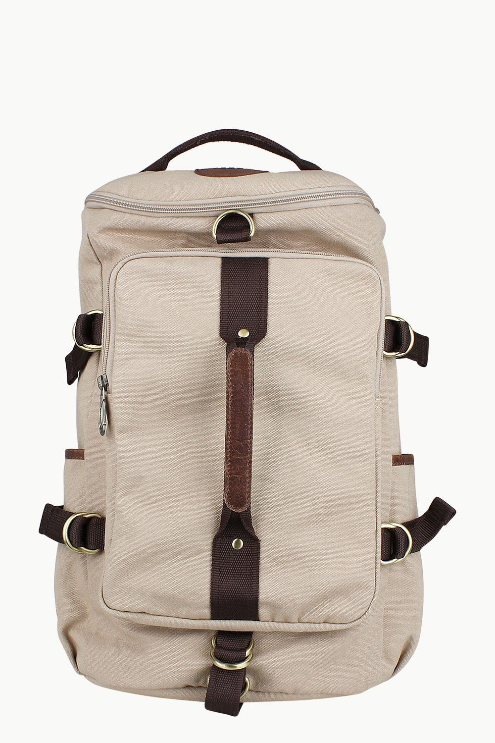 best backpack for travel in india Best Online Hybrid Travel Canvas Backpacks For Men in Sandy Brown Color – Zobello