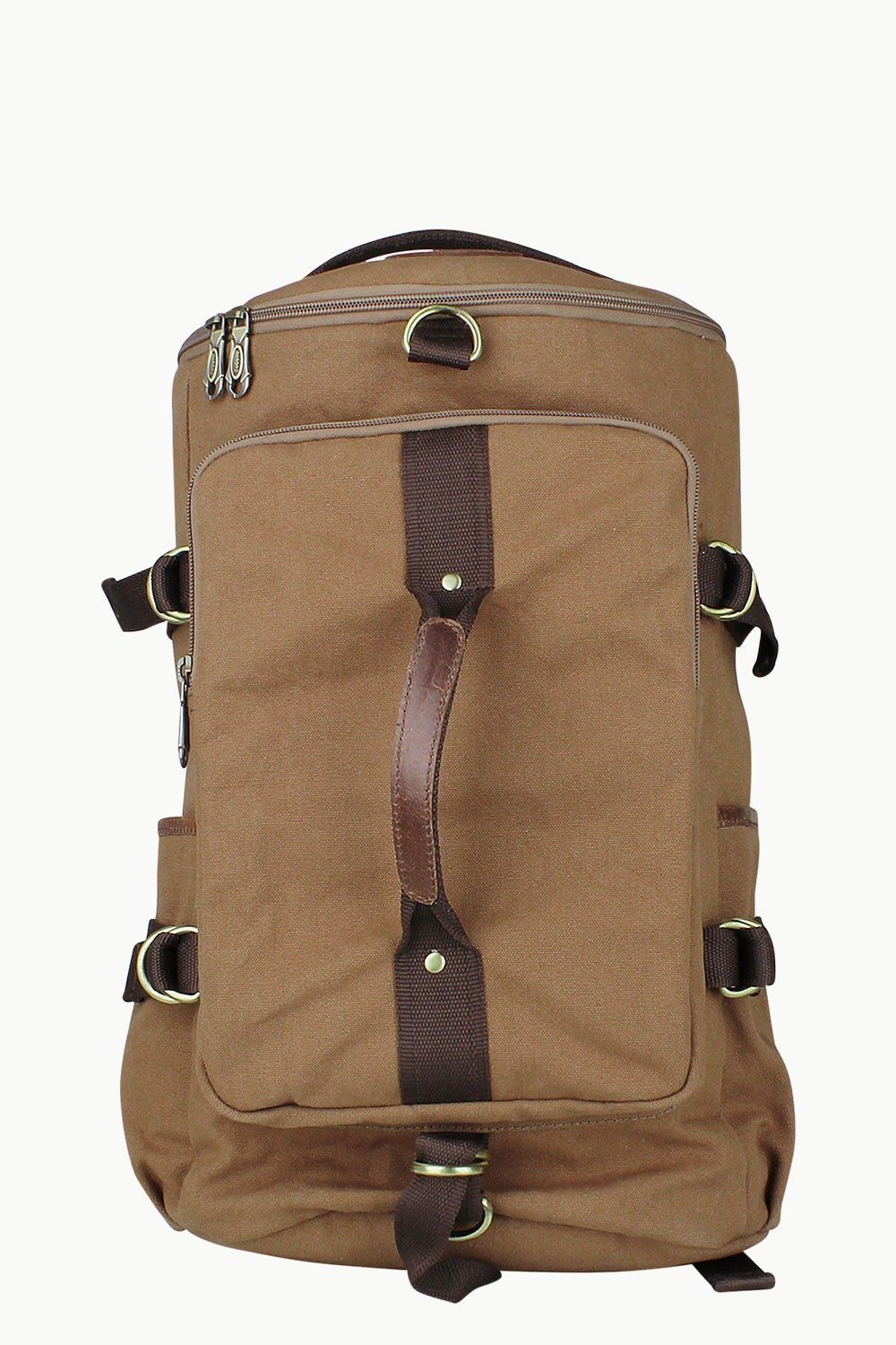 Best Hybrid Travel Canvas Men's Backpacks in Chocolate Brown color – Zobello