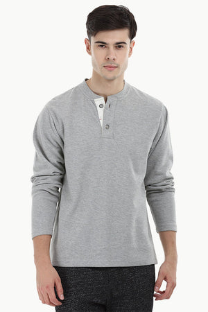 Knit Sports Henley Sweatshirt