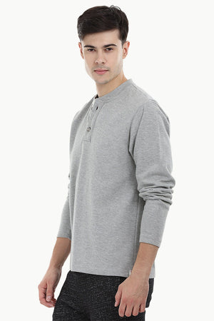 Knit Sports Henley Sweatshirt
