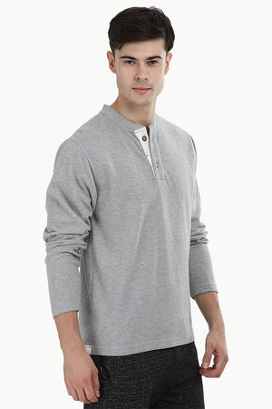 Knit Sports Henley Sweatshirt