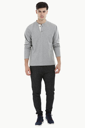 Knit Sports Henley Sweatshirt