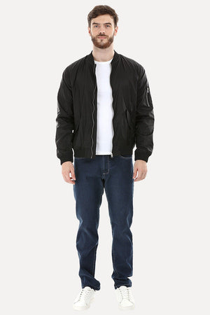 Lightweight Black Bomber Jacket