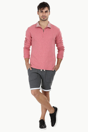 Lightweight Mock Collar Sweatshirt