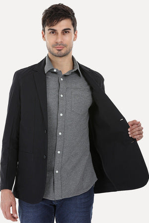 Lightweight Striped Casual Blazer
