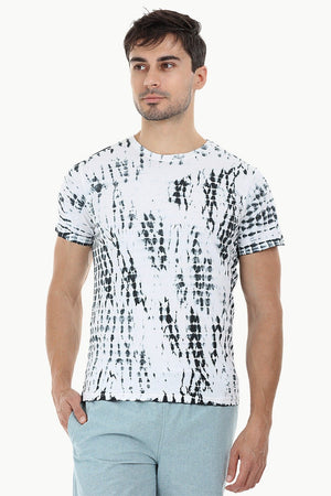 Linear Tie Dye Stripe T-Shirt