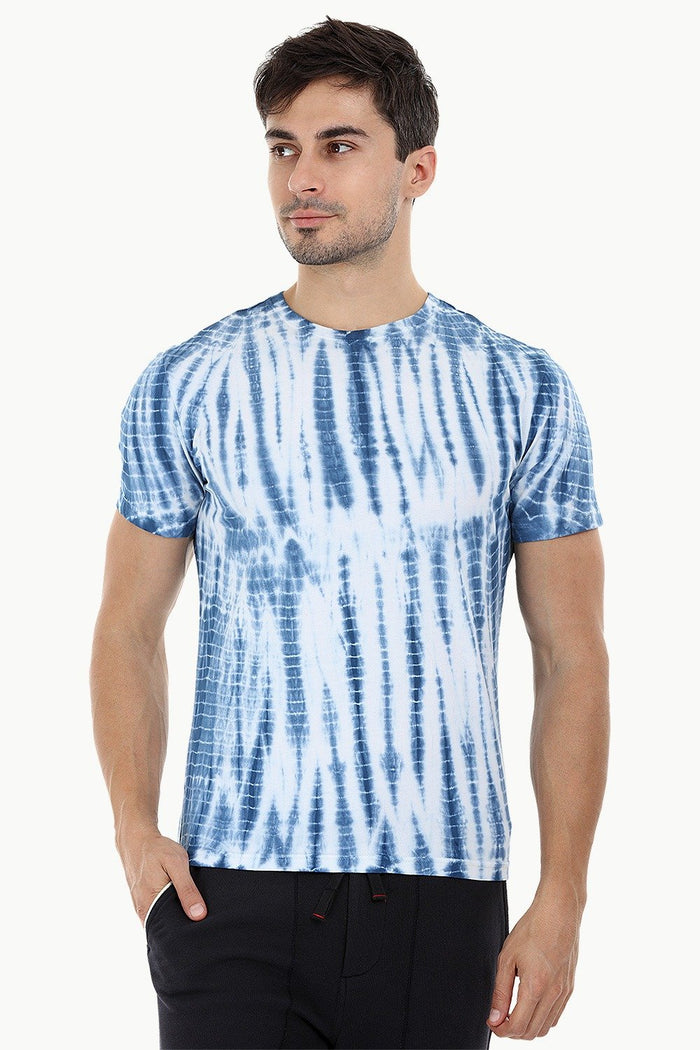 Linear Tie Dye Stripe T-Shirt
