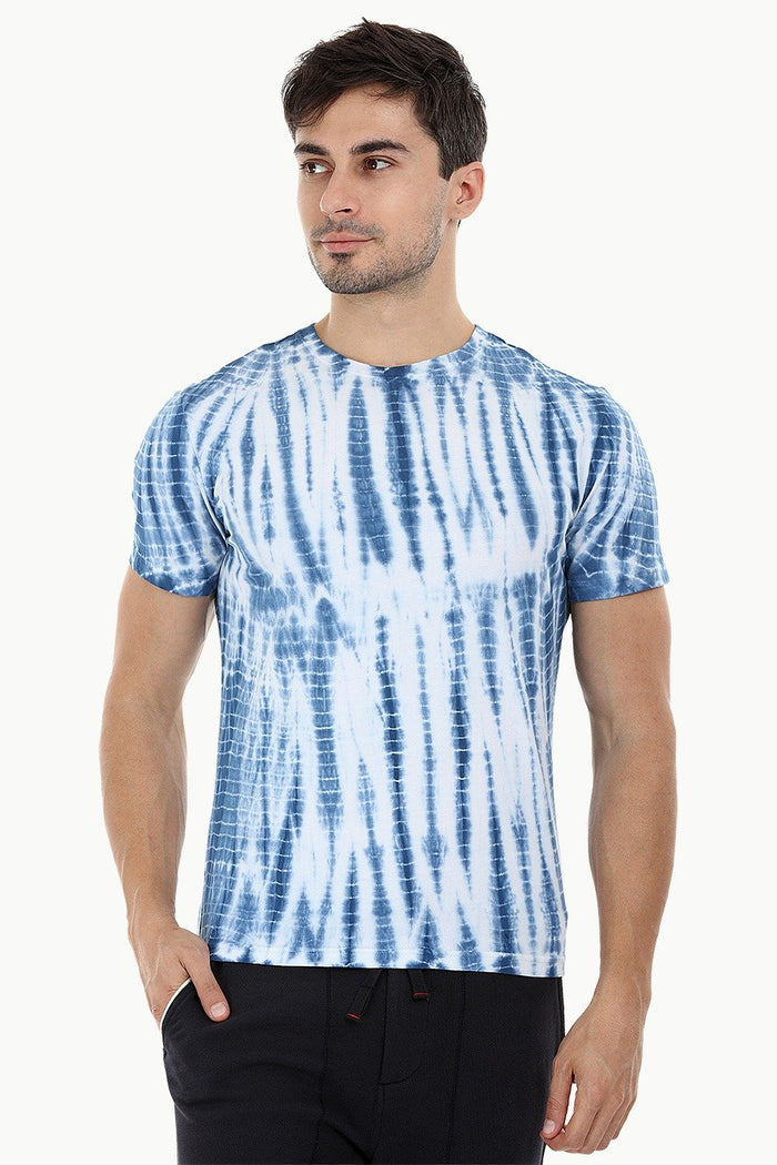 Linear Tie Dye Stripe T-Shirt