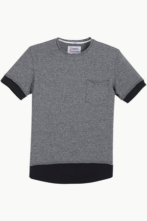 Long Line Navy Heather T-shirt