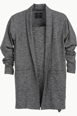 Longline Open Grey Cardigan