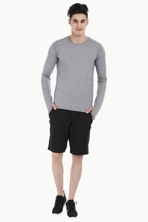 Melange Performance Wear Stretch Tee With Thumb Hole