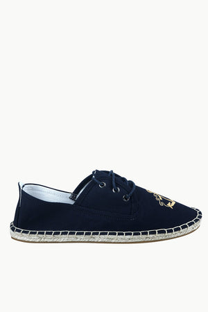 Men's Anchor Patch Lace-Up Espadrilles